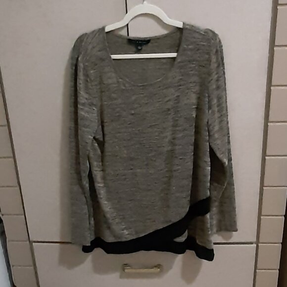 Zac & Rachel Soft Knit Polyester Rayon Long Sleeve, Scoop Neck Tunic Top, EUC - Picture 1 of 6